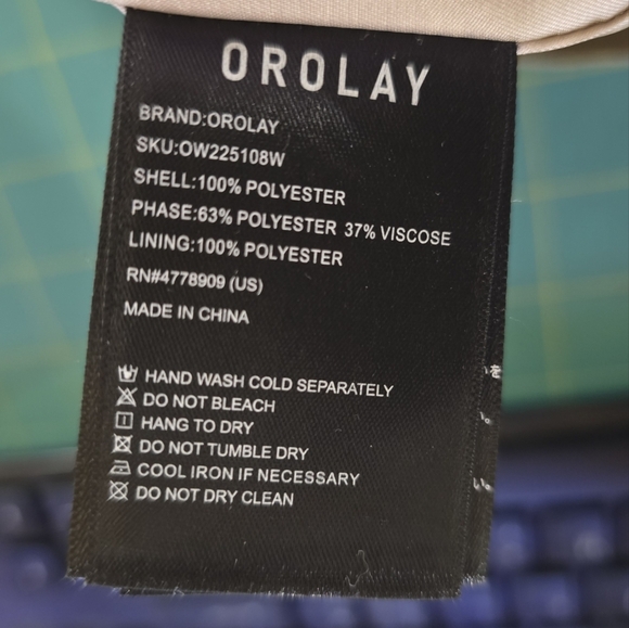 OROLAY Women's Double Breasted Trench Coat Classic Jacket Belted Lapel Coat - Picture 14 of 15